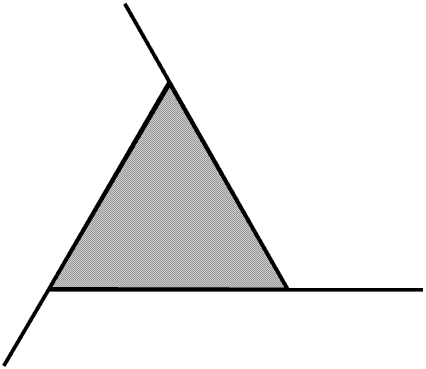 equilateral triangle with external angles
